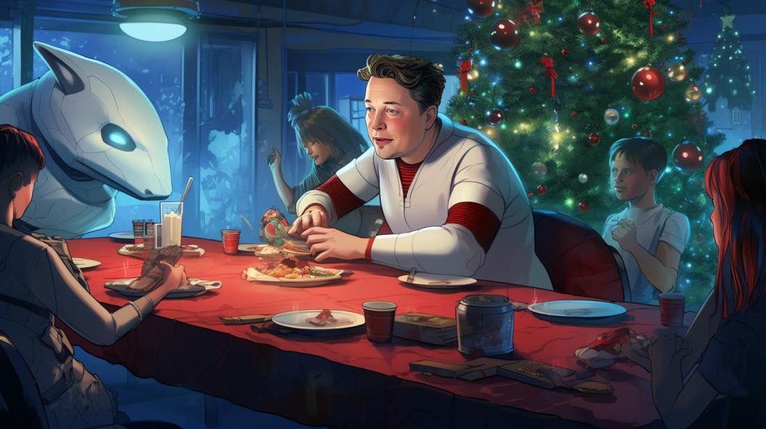 Why is Elon Musk's Christmas dinner so awkward?